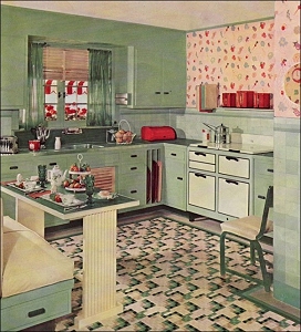 dibujo mueble de cocina estilo retro