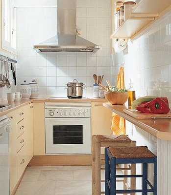muebles de cocinas pequeñas colores claros